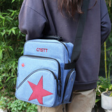 凯斯汀乒乓球包运动包单肩包多功能背包训练包大容量手提包教练包 午后蓝调 旗帜徽章