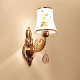 音豹床头壁灯卧室温馨欧式简约现代LED书房楼梯客厅背景墙灯 凤凰单头【需留墙壁开关】12瓦三色光