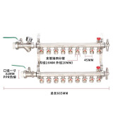天一金牛（TIANYIJINNIU）地热地暖分水器 地暖管地热管集水器 铜锻压加厚家装 10路分水器五件套 品质家装