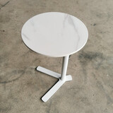 鐡迷 小桌子简约客厅边几 轻奢个性创意移动小圆桌客厅角几咖啡桌现代设计师休息边桌茶几铁艺岩板极简圆几 定制尺寸和颜色联系客服