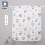 little tiny婴儿隔尿垫加厚超大新生儿防水透气纯棉可水洗宝宝防漏尿床单A类 星光游乐场 大号【70×90cm】