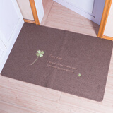 来去薄款入户进门蹭土地垫除尘垫定制大门口蹭鞋防滑脚垫玄关门厅满铺地垫家用门垫薄款不卡门缝可裁剪 浅棕黄    幸运草 50*80