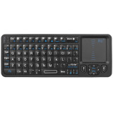Rii 无线迷你键盘K06可充电便携掌上背光键盘红外学习按键支持多种系统电脑智能电视机顶盒投影 黑色