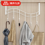 索尔诺 门后挂钩衣架衣服神器免打孔墙上卧室门上壁挂收纳衣帽架 白色【单个装】