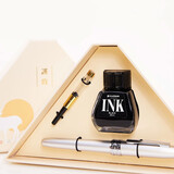 白金（PLATINUM）钢笔PGB-1000富士山盒绘套装彩色铝合金钢笔/墨水笔铱金 F尖细字白杆 白鹿