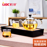 紫丁香（Lilac）茶具整套便携带茶盘玻璃泡茶壶西施小茶壶茶杯功夫茶具旅行套装