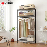 川井挂衣架落地卧室衣帽架简易柜式衣服置物架衣帽间金属衣橱架015BDZ