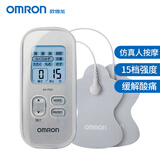 欧姆龙OMRON进口低周波家用按摩仪低频腰部颈部理疗仪HV-F021银色