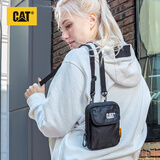 卡特（CAT）单肩包皮带包两用斜挎包小包便携潮迷你手机包男女 黑 83708运动