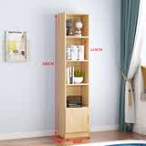 乾甄实木书柜书架落地全实木自由组合柜子卧室原木简易简约现代层架子 B1款40*24*180款带门