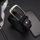 圣大保罗2025男士皮带男真皮针扣裤腰带细腻小牛皮腰带实用七夕情人节礼物