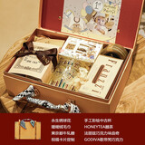 烟滋巷高档满月伴手礼宝宝宴诞生百日宴周岁礼盒回礼新生儿出生百天礼包 A彩绘绒印花伴手礼 搭配成品发货