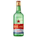 红星白酒 绿瓶清香型 纯粮酒固态发酵 高度口粮酒 北京怀柔总厂 56度 500mL 1瓶