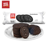 马来西亚进口ZESS杰思夹心饼干奥利小黑饼原味条装香草巧克力味 巧克力味*6条
