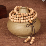 凤盟桃木手串手链无漆108颗佛珠串珠手持念珠随身饰品 一生平安佛珠 桃木无漆108颗（0.8厘米）