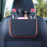 贝凯恩（BEIKAIEN）车载折叠垃圾桶车用收纳袋防水汽车垃圾袋座椅背挂式车内车上储物 【黑色】标准款