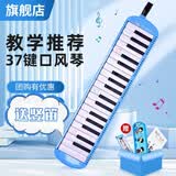 奇美口风琴儿童中小学生初学演奏口风琴 37.键小状元 蓝色(硬盒)+竖笛