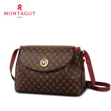 梦特娇（MONTAGUT）新款包包女包斜挎包时尚单肩包女士包包大容量妈妈包母亲节礼物 咖色R7612125011