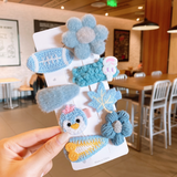 杜缇儿童发夹夏季网红女童发卡小女孩碎发夹2021年新款发饰头饰宝宝女 天蓝小鸟八件套秋冬新款