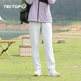 探拓（TECTOP）抓绒裤户外加厚保暖直筒抓绒裤柔软 2347068SZ 女款银灰色L