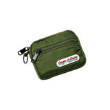 熊游客多功能金属扣零钱包尼龙防水卡包男女钥匙迷你袋挂包男ins斜跨包 军绿色