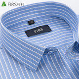 杉杉（Firs）长袖衬衫男士高端品牌格子休闲衬衣春季高档时尚条纹衬衫 2181-2长袖 43