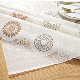 颖爵 餐桌布布艺茶几布垫台布PVC免洗清新长方形圆形防水防油防烫定制 向日葵 138*240cm