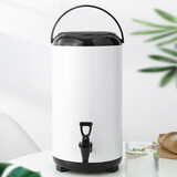 全适不锈钢奶茶桶带水龙头12L商用保温桶豆浆热水桶果汁鼎茶水桶白色