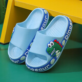 芭比丘儿童拖鞋男童夏卡通恐龙防滑2023新款小孩宝宝家居亲子凉拖鞋男孩 字母恐龙/蓝色 34-35 适合脚长20