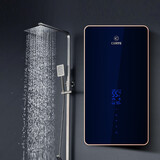 昌尔特CERTE速热式电热水器家用洗澡淋浴储水卫生间恒温蓝牙竖式立式小型全面屏C9 7000W 魅海蓝丨速热恒温+智能三模+可供顶喷