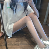 伦洛弗丝袜女春夏季薄款百搭丝袜jk提花爱心透肉性感网红款潮流连裤袜洛 蝴蝶款（白色1双） 均码