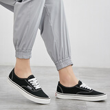 回力 Warrior 帆布男女情侣款 低帮百搭春秋季跑步鞋 潮流学生系带休闲鞋 WXY999 黑色 36