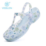 Veblen维布伦洞洞鞋女夏新款包头凉鞋软底果冻鞋防滑厚底沙滩鞋外穿拖鞋 6022浅月兰 37