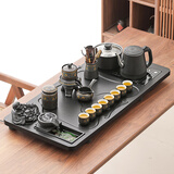 唐丰功夫茶具套装家用茶台自动烧水一体茶盘茶杯茶壶整套新年乔迁礼物 如意佛流水盘+陶瓷暗香配茶叶罐+茶道