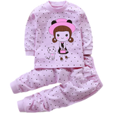 镭镭鸭 新款童装秋冬儿童内衣套装纯棉宝宝秋衣秋裤婴儿睡衣家居服潮 A088挎包女孩 90 cm.