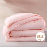 水星家纺被子春秋被秋冬被子被芯抗菌纤维被褥约5.2斤220*240cm粉