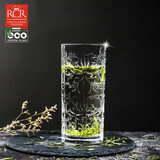 RCR意大利进口水晶玻璃水杯绿茶杯龙井茶杯果汁杯啤酒杯洋酒杯泡茶杯 (意)图腾晶质高身水杯 360ml 1只