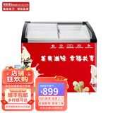 领航雪冰柜商用大容量市冷冻冰箱展示柜卧式保鲜雪糕柜冰糕柜冰棍柜 0.6米长雪糕柜铜管【带锁+红贴画+带价格条】