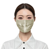 苏丝真丝口罩 双层桑蚕丝防晒防尘防寒  轻薄透气可水洗口罩男女通用 米灰色