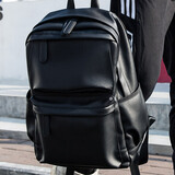 高尔夫（GOLF）双肩包男士电脑背包男软皮旅行出差背包防泼水休闲学生书包