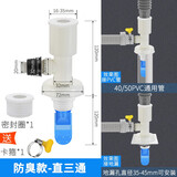 好来屋洗衣机洗脸面盆下水管三通地漏接头出水弯头两用排水管道y型分叉三头通二合一防漏水反水 防臭+防溢款-直三通
