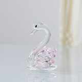 梵榀水晶兔子天鹅摆件可爱桌面小动物装饰品卡通送小女孩新年生日礼物 天鹅