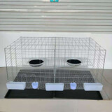 鹏实加粗鸽笼鸽子笼养殖笼 配对鸽笼子养殖肉鸽笼子 笼子家用阳台鸽笼 2笼位带配件粪盘脚垫