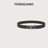 菲拉格慕（Ferragamo）男士双面GANCINI可调式腰带 0464231_C_100（礼物送男友）