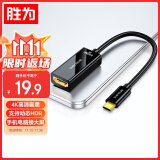 胜为（shengwei） Type-C转HDMI转换线器USB-C转HDMI4K转接头线苹果16/15/MacBook华为P60手机连电视投屏线ACH1015G