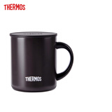 膳魔师（THERMOS）保温杯黑色350ml不锈钢马克水杯保冷杯办公室咖啡杯子防尘杯盖