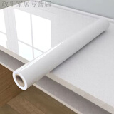 润华年10米加厚60宽大理石自粘厨房卫生间防油贴纸防水防潮橱柜木板灶台 珠光白+S级亮面+加厚防水防油 10米长60厘米宽