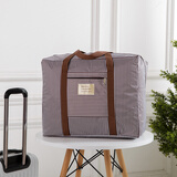 爱之橙旅行衣物收纳袋套拉杆箱行李袋防水装被子的袋子整理袋衣服收纳包 咖啡条纹 大号58*49*28cm