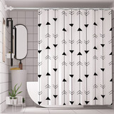 优尊免安装浴帘浴室防水防霉门卫生间不透明拉帘淋浴布帘免打孔挂帘沐浴间洗澡加厚遮挡帘子日本隔断挂帘 单帘200宽*200高+环