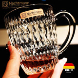 奈赫曼德国进口NACHTMANN水晶玻璃耐热带把马克杯咖啡杯花茶水杯啤酒杯 德国热饮咖啡杯392ML2支彩盒